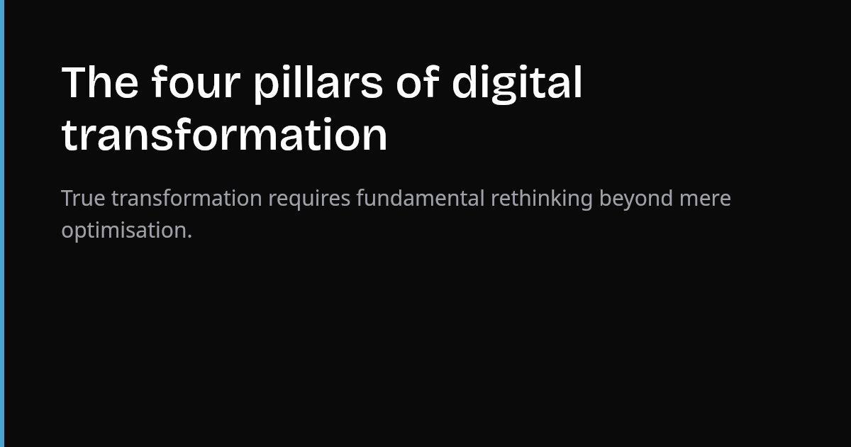 The four pillars of digital transformation | Pattern