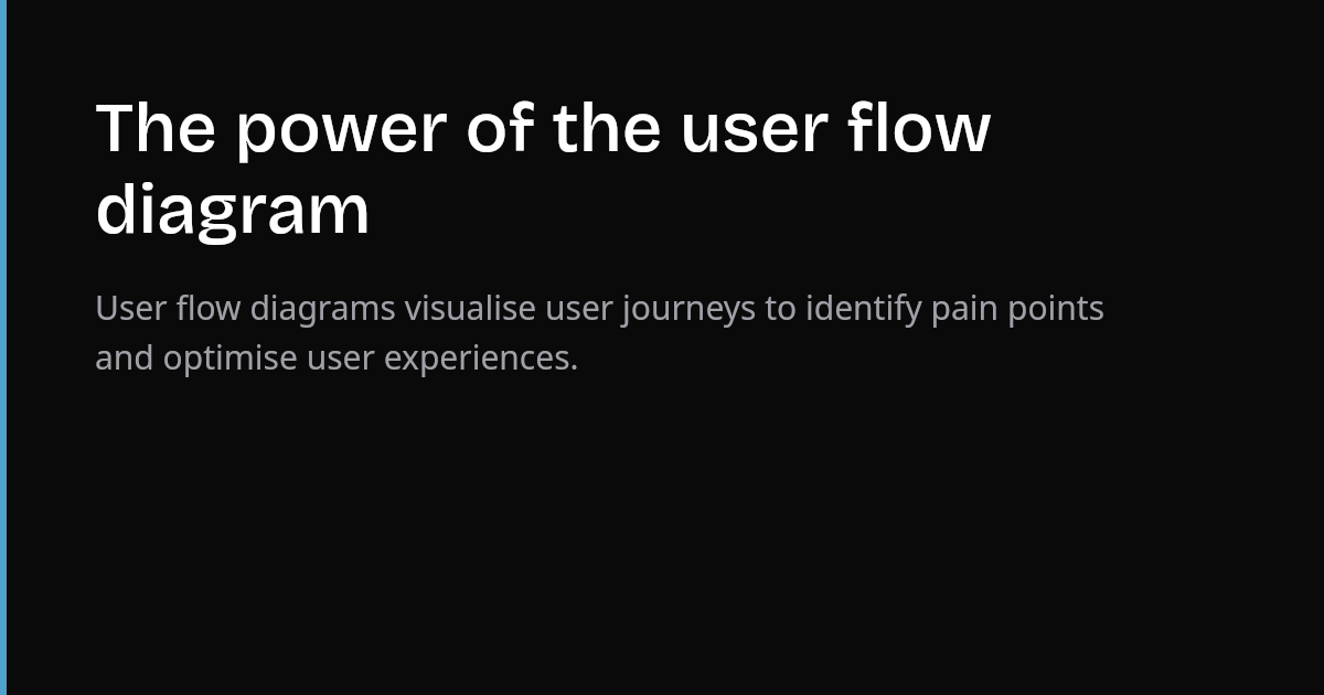 The power of the user flow diagram | Pattern